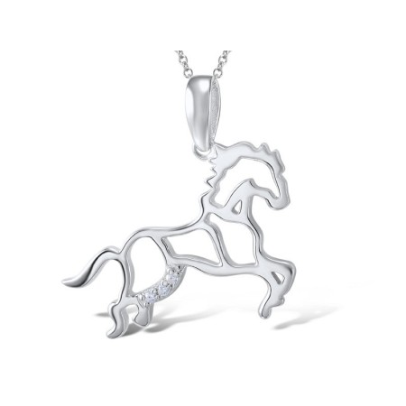 Sterling Silver Pendant White Cubic Zirconia (P305717WCZSL925)