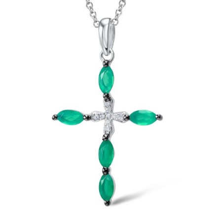 14KWB Pendant Diamond,Emerald (P306117EMR14KWB)