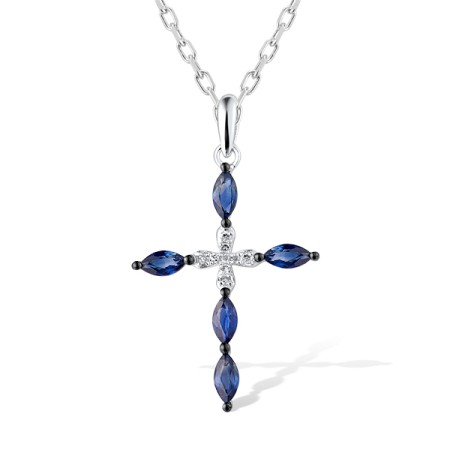 14KWB Pendant Blue Sapphire,Diamond (P306117SAP14KWB)