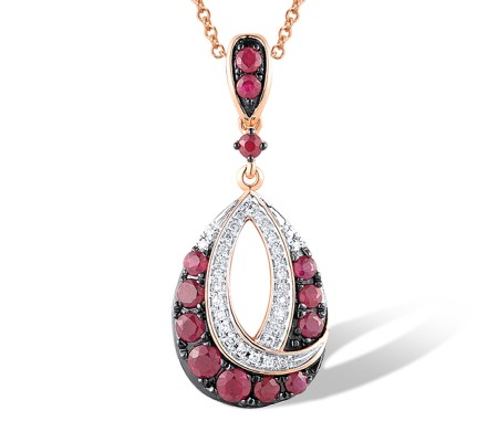 14KRWB Pendant Ruby,Diamond (P306545RUY14KRWB)
