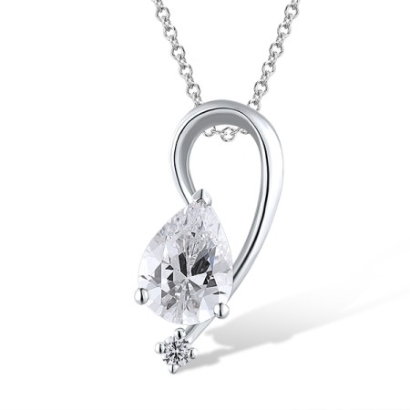 Sterling Silver Pendant White Cubic Zirconia (P306687WCZSL925)