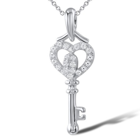 Sterling Silver Pendant White Cubic Zirconia (P306813WCZSL925)