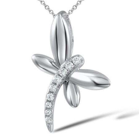 Sterling Silver Pendant White Cubic Zirconia (P306823WCZSL925)