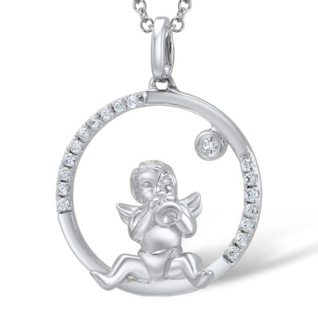 Sterling Silver Pendant White Cubic Zirconia (P306837WCZSL925)