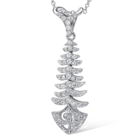 Sterling Silver Pendant White Cubic Zirconia (P306898WCZSL925)