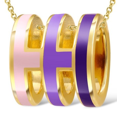 Sterling Silver w/ Yellow Plating Pendant Enamel (P306916ENA1SY925)