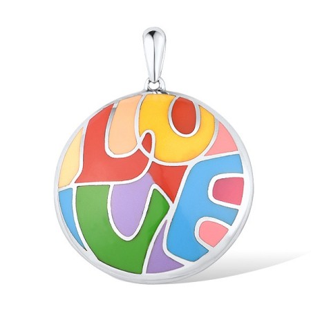 Sterling Silver Pendant Enamel (P307639ENA1SL925)