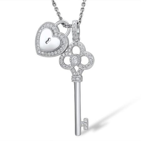 Sterling Silver Pendant White Cubic Zirconia (P307823WCZSL925)