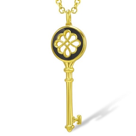 Sterling Silver w/ Yellow Plating Pendant Enamel (P307832ENASY925)