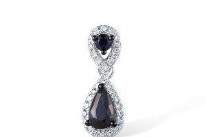 14KWB Pendant Blue Sapphire,Diamond (P307983SAP14KWB)