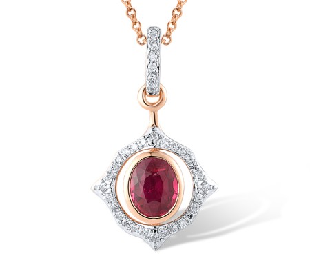 14KRW Pendant Ruby,Diamond (P308071RUY14KRW)