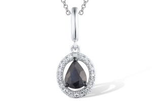 14KWB Pendant Blue Sapphire,Diamond (P308139SAP14KWB)