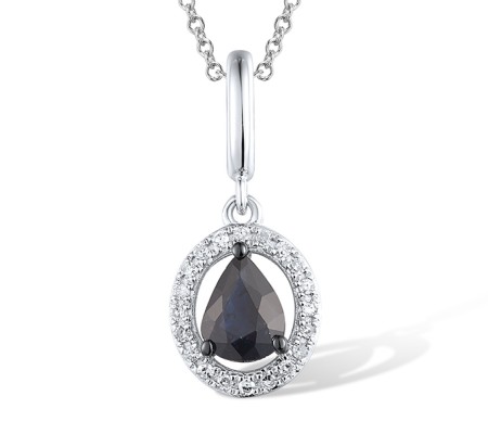 14KWB Pendant Blue Sapphire,Diamond (P308139SAP14KWB)