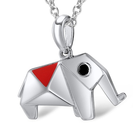 Sterling Silver Pendant Enamel,Black spinel (P308170ENASL925)