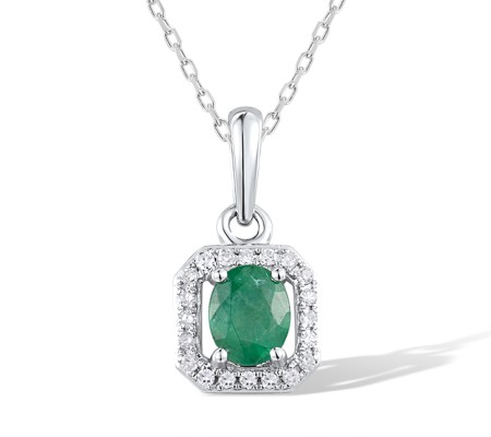 14KW Pendant Emerald,Diamond (P308500EMR14KW)