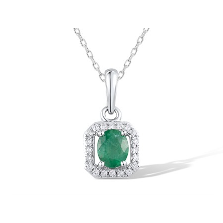 14KW Pendant Emerald,Diamond (P308500EMR14KW)