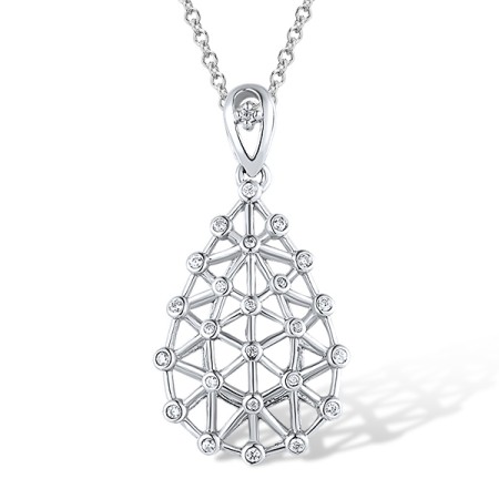 Sterling Silver Pendant White Cubic Zirconia (P308655WCZSL925)