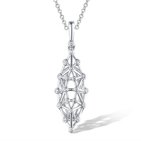 Sterling Silver Pendant White Cubic Zirconia (P308661WCZSL925)