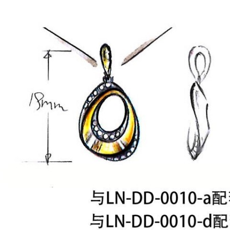 Sterling Silver w/ Yellow Plating Pendant White Cubic Zirconia (P308910WCZSY925)