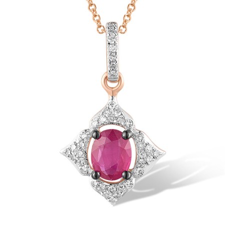 14KRWB Pendant Diamond,Ruby (P309371RUY14KRWB)