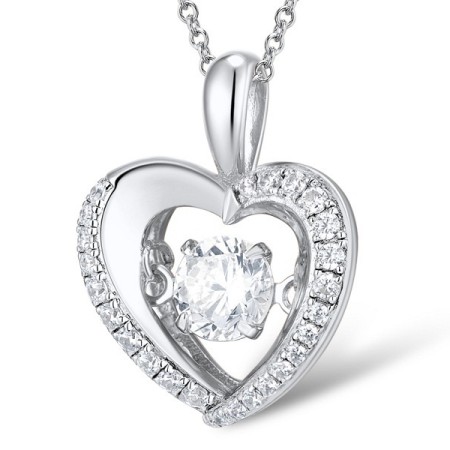 Sterling Silver Pendant White Cubic Zirconia (P309678WCZSL925)