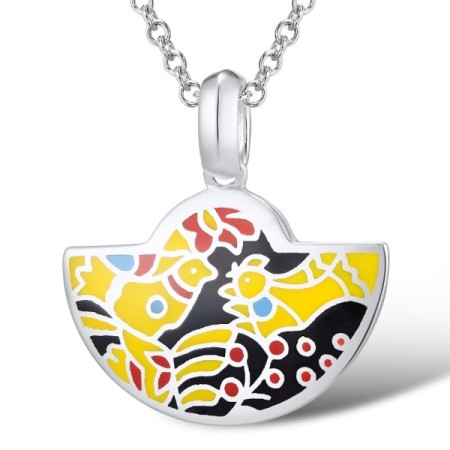 Sterling Silver Pendant Enamel (P309707ENA1SL925)