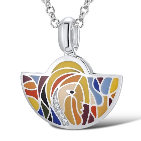 Sterling Silver Enamel Pendant(P309882ENA1SL925)