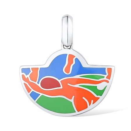 Sterling Silver Pendant Enamel (P309891ENASL925)