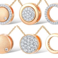 Sterling Silver w/ IONIC ROSE PLATING Pendant White Cubic Zirconia (P310230WCZSQ925)