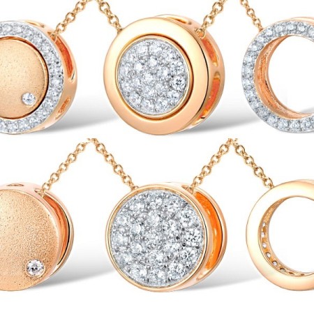 Sterling Silver w/ IONIC ROSE PLATING Pendant White Cubic Zirconia (P310230WCZSQ925)