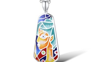 Sterling Silver Enamel Pendant(P310451ENASL925)