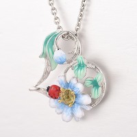 Sterling Silver w/ IONIC YELLOW PLATING Pendant Enamel,Yellow Glass (P310788ENA1SP925)