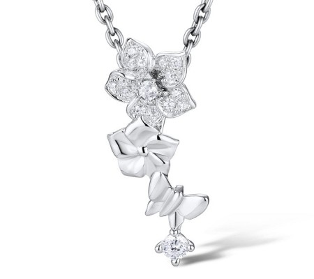 Sterling Silver Pendant White Cubic Zirconia (P310837WCZSL925)