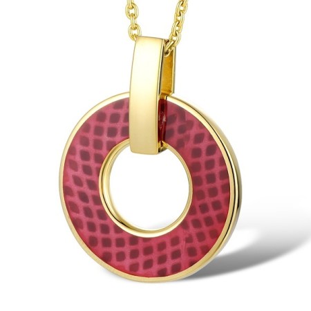 Sterling Silver w/ Yellow Plating Pendant Enamel (P311875ENASY925)