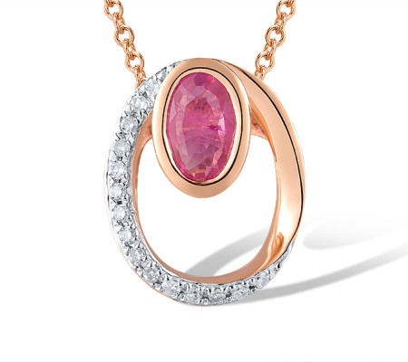 14KRW Pendant Diamond,Ruby (P312358RUY14KRW)