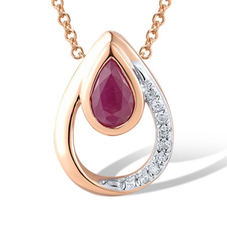 14KRW Pendant Diamond,Ruby without chain (P312359RUY14KRW)