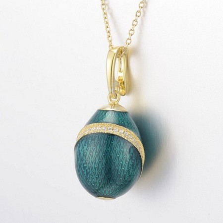 Sterling Silver w/ Yellow Plating Pendant Enamel,White Cubic Zirconia (P312699ENASY925)