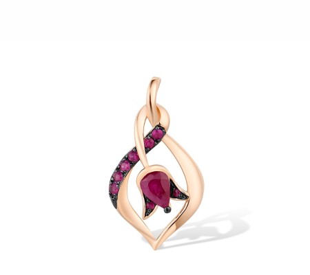 14KRB Pendant African Ruby,Ruby (P313127ARR14KRB)