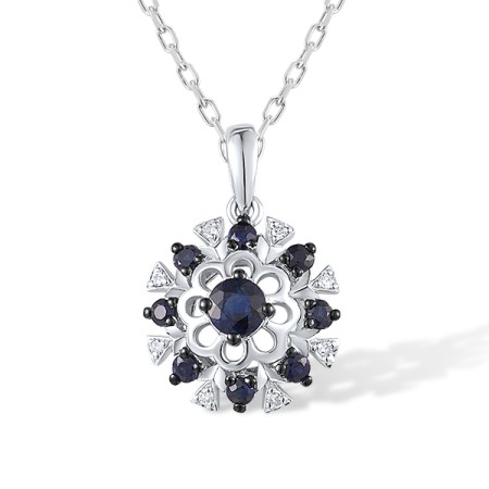 10KWB Pendant Blue Sapphire,Diamond without chain (P313361SAP10KWB)