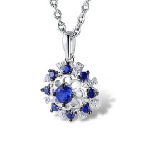 14KWB Pendant Blue Sapphire,Diamond (P313361SAP14KWB)