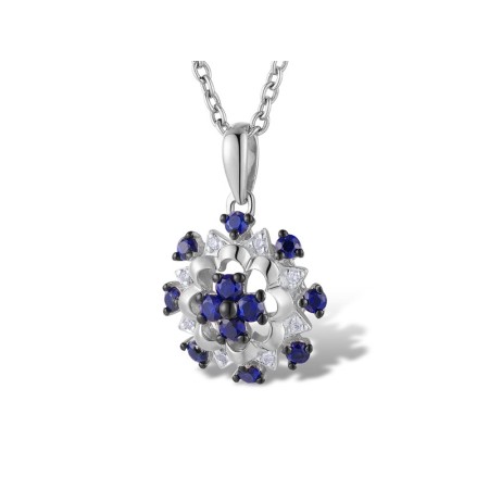 14KWB Pendant Diamond,Blue Sapphire (P313395SAP14KWB)