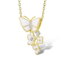 14KYW Pendant Diamond,Enamel (P313579ENA14KYW)