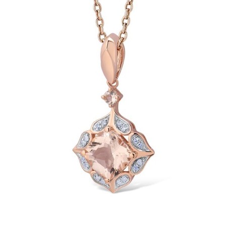 14KRW Pendant Diamond,MORGANITE (P313649AMON14KRW)