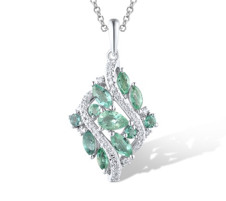 14KW Pendant Emerald,Diamond (P313850EMR14KW)