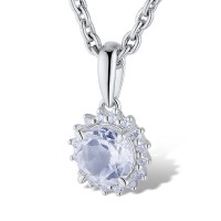 Sterling Silver Pendant White Cubic Zirconia,White Topaz (P313866WZTSL925)
