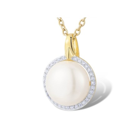 14KYW Pendant Diamond,Fresh Water White Pearl (P313911FWP14KYW)