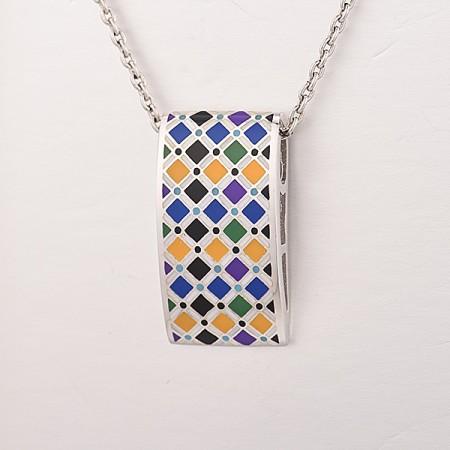 Sterling Silver Pendant Enamel (P313927ENASL925)