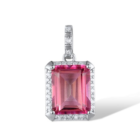 10KW Pendant Diamond,Pink Topaz with out chain (P313973PNT10KW)