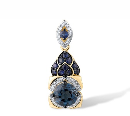 14KYWB Pendant Blue Sapphire,Diamond,London Blue Topaz (P314444LBS14KYWB)