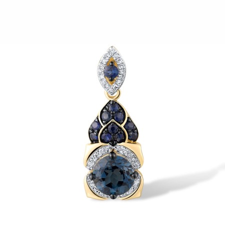 14KYWB Pendant Blue Sapphire,Diamond,London Blue Topaz (P314444LBS14KYWB)